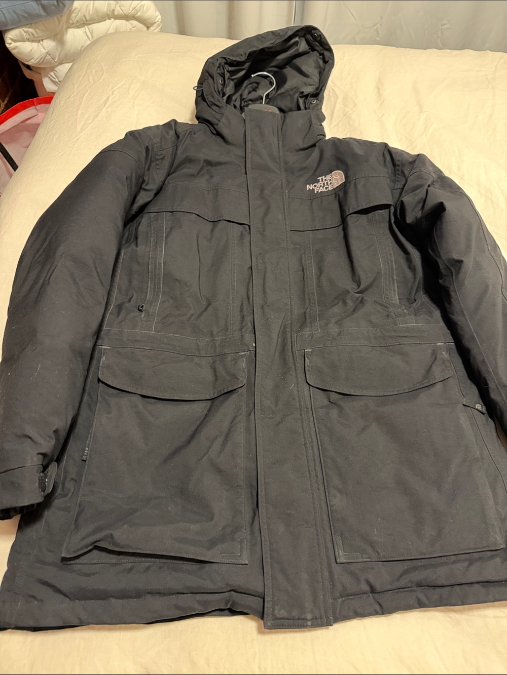 The North Face Black Hooded Puffer Coat